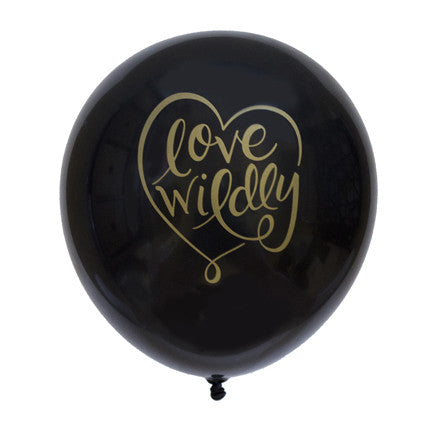 Love Wildly Balloon (black, two-pack)