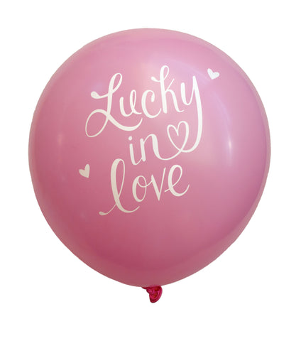 Lucky In Love Balloon (dark pink, two-pack)