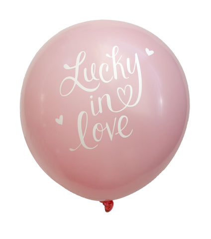 Lucky In Love Balloon (light pink, two-pack)