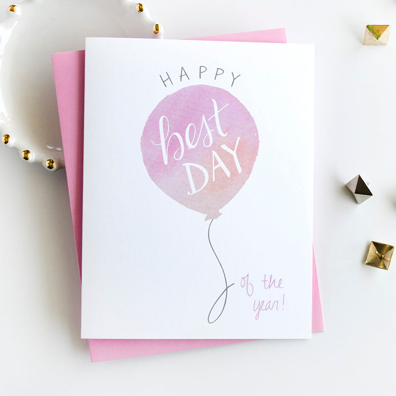 Best Day Pink Greeting Card