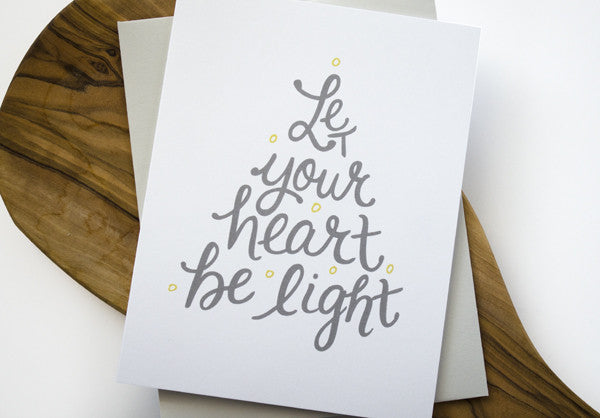 Let Your Heart Be Light Holiday Card