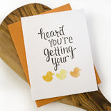 Ducks In A Row Baby Card