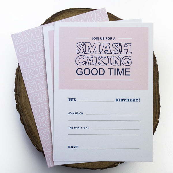 Smash Caking Fill-In Invitations