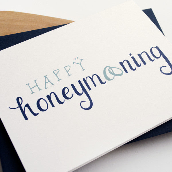 Happy Honeymooning Wedding Card