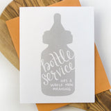 Bottle Service Greeting Card