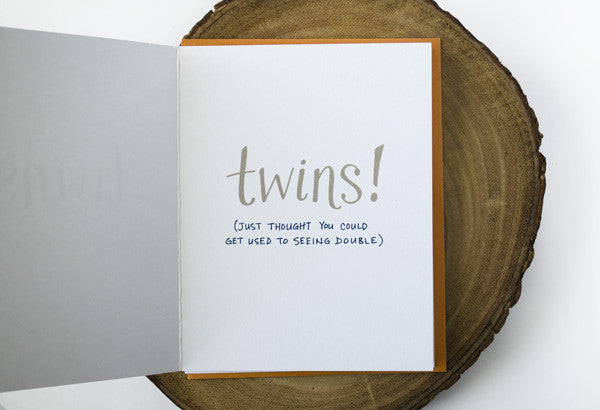 Twins Baby Card