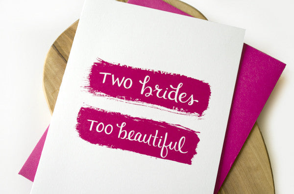 Two Brides Wedding Card