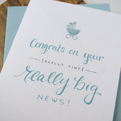 Really Big News Baby Card