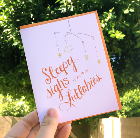 Sleepy Sighs Baby Card