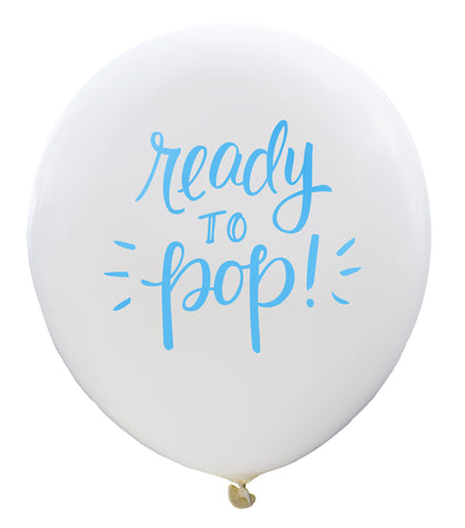 Ready to Pop Balloon (white/blue, two-pack)