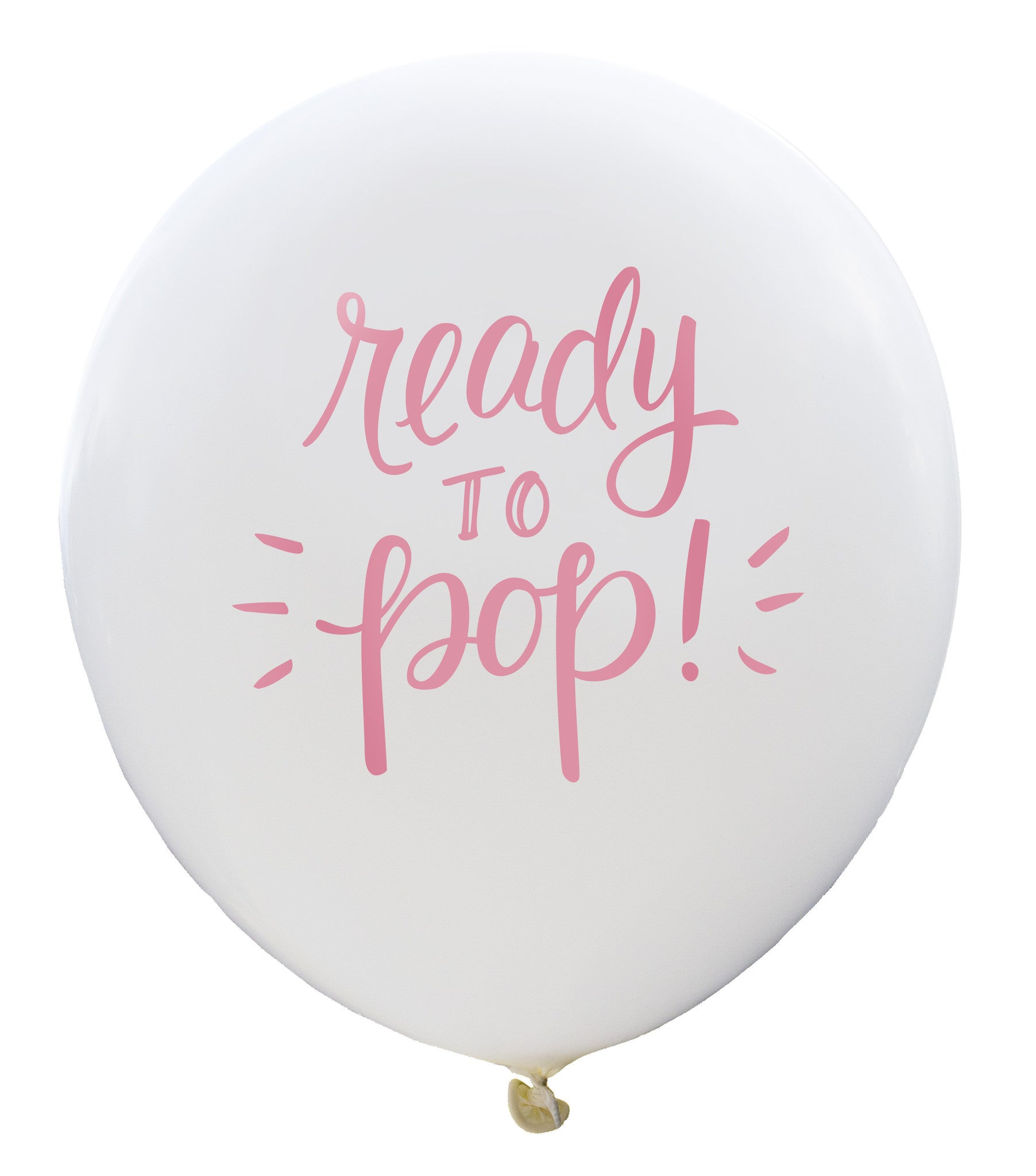 Ready to Pop Balloon (white/pink, two-pack)