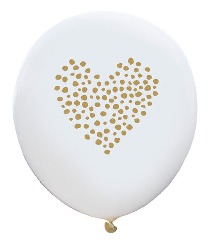 Dotted Heart Balloon (white, two-pack)