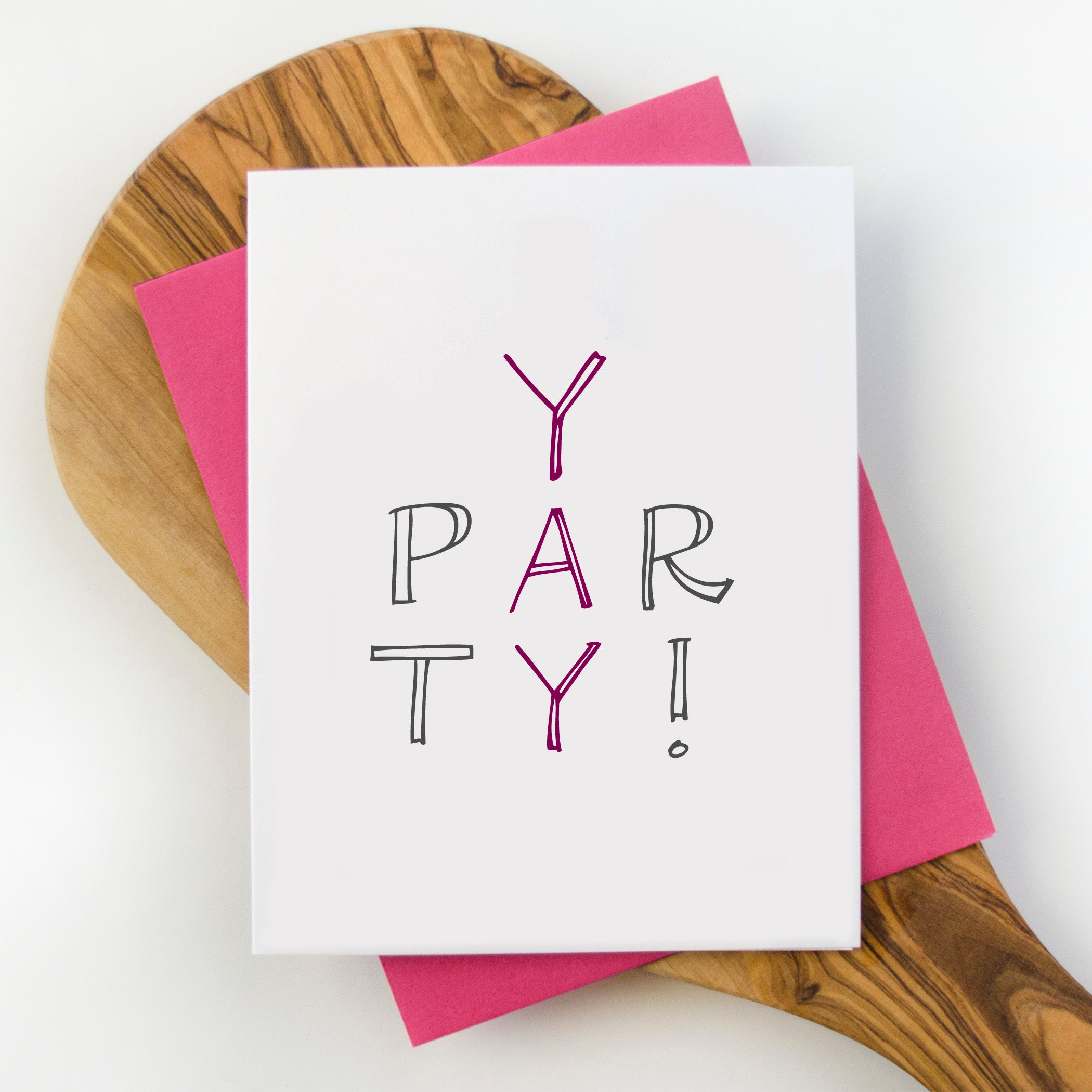 Yay Party Pink Greeting Card