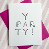 Yay Party Pink Greeting Card